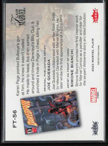 2023 Flair Marvel #FT-56 Daredevil Flairium Level 6