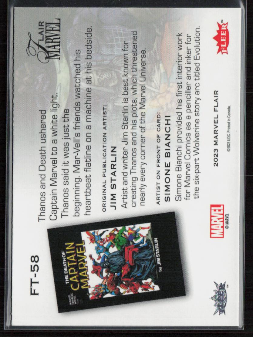 2023 Flair Marvel #FT-58 Captain Marvel Flairium Level 6