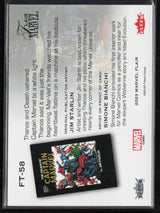 2023 Flair Marvel #FT-58 Captain Marvel Flairium Level 6