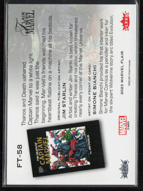 2023 Flair Marvel #FT-58 Captain Marvel Flairium Level 6