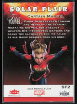 2023 Flair Marvel #SF2 Captain Marvel Solar Flair