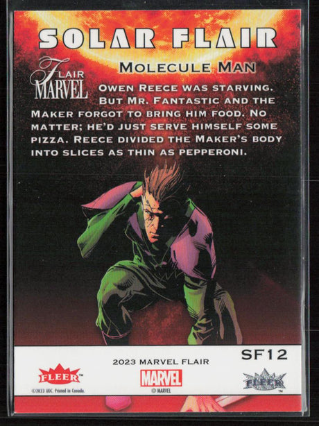 2023 Flair Marvel #SF12 Molecule Man Solar Flair