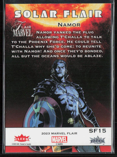 2023 Flair Marvel #SF15 Namor Solar Flair