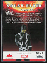 2023 Flair Marvel #SF21 Black Bolt Solar Flair
