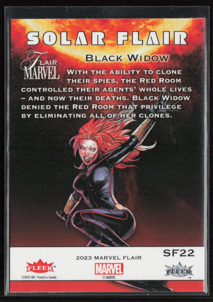 2023 Flair Marvel #SF22 Black Widow Solar Flair