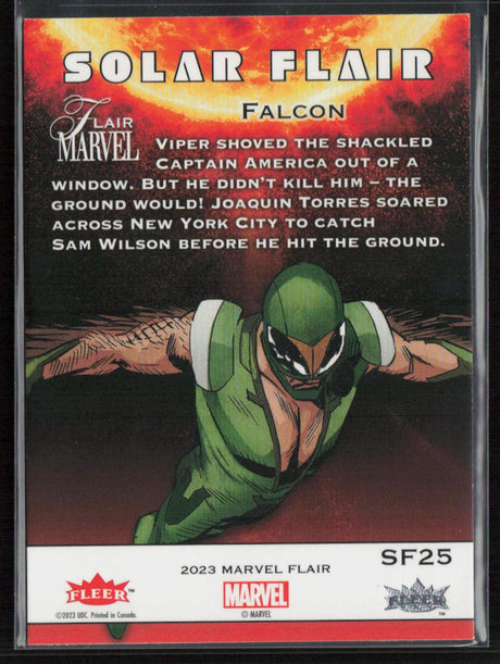 2023 Flair Marvel #SF25 Falcon Solar Flair
