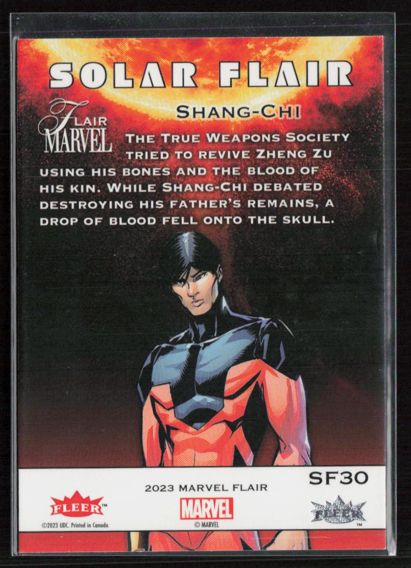 2023 Flair Marvel #SF30 Shang-Chi Solar Flair