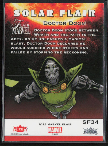 2023 Flair Marvel #SF34 Doctor Doom Solar Flair