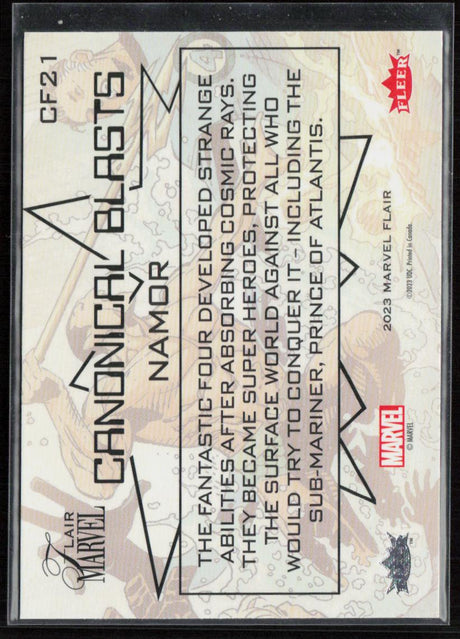 2023 Flair Marvel #CF21 Namor Canonical Blasts