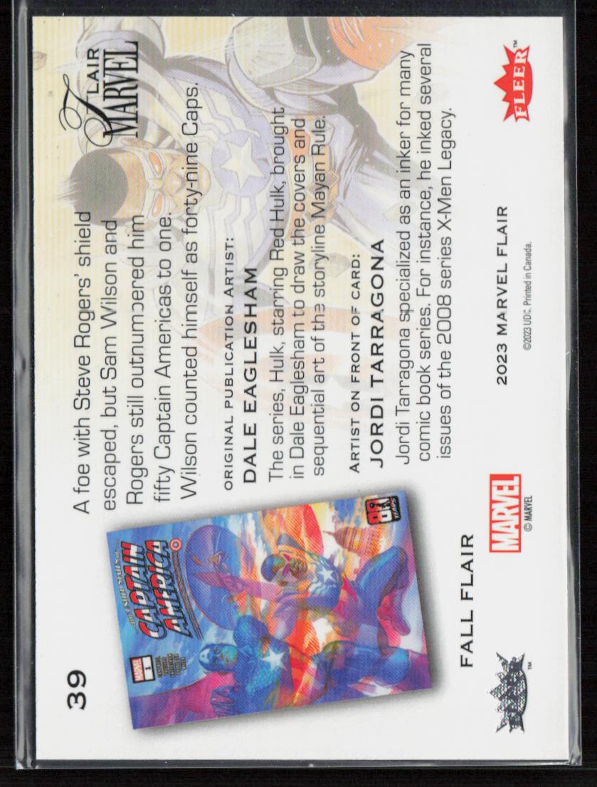 2023 Flair Marvel #39 Sam Wilson Fall 217/299