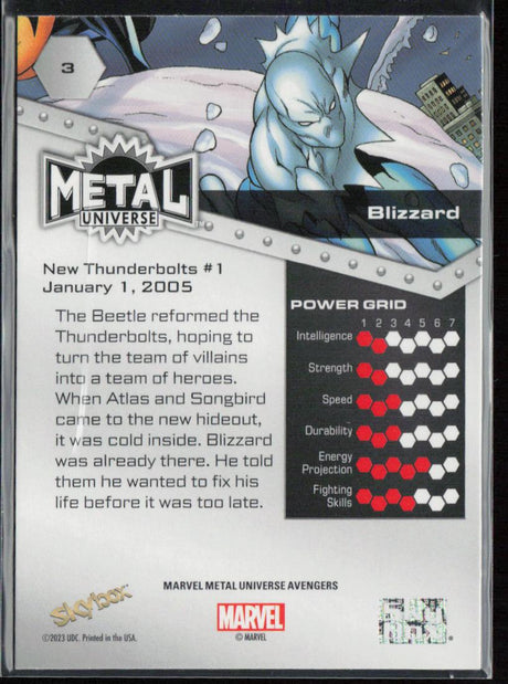 2024 SkyBox Metal Universe Marvel Avengers #3 Blizzard