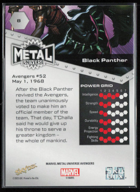 2024 SkyBox Metal Universe Marvel Avengers #8 Black Panther