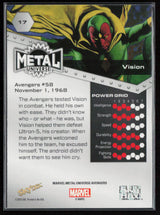 2024 SkyBox Metal Universe Marvel Avengers #17 Vision