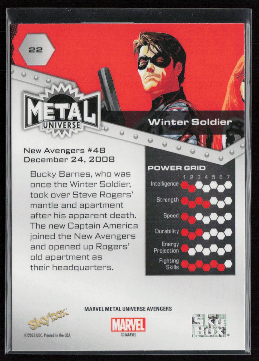 2024 SkyBox Metal Universe Marvel Avengers #22 Winter Soldier