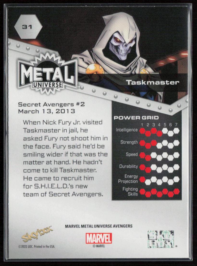 2024 SkyBox Metal Universe Marvel Avengers #31 Taskmaster