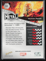 2024 SkyBox Metal Universe Marvel Avengers #34 Human Torch