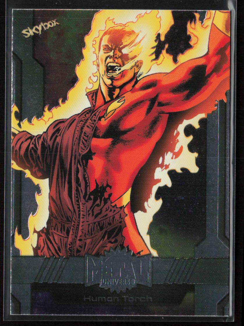 2024 SkyBox Metal Universe Marvel Avengers #34 Human Torch