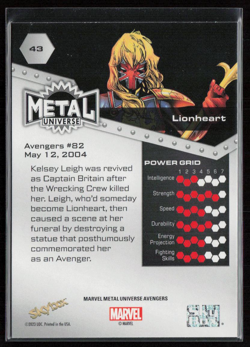 2024 SkyBox Metal Universe Marvel Avengers #43 Lionheart