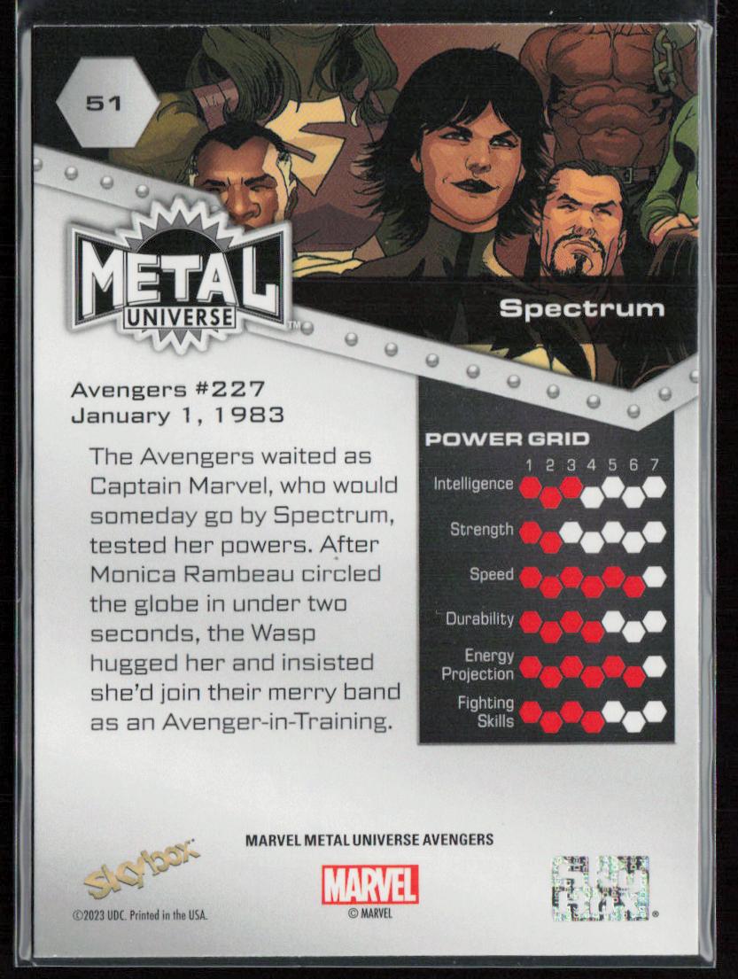 2024 SkyBox Metal Universe Marvel Avengers #51 Spectrum