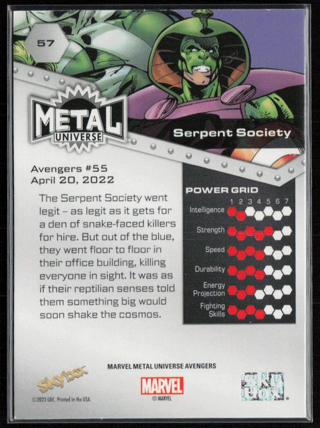 2024 SkyBox Metal Universe Marvel Avengers #57 Serpent Society