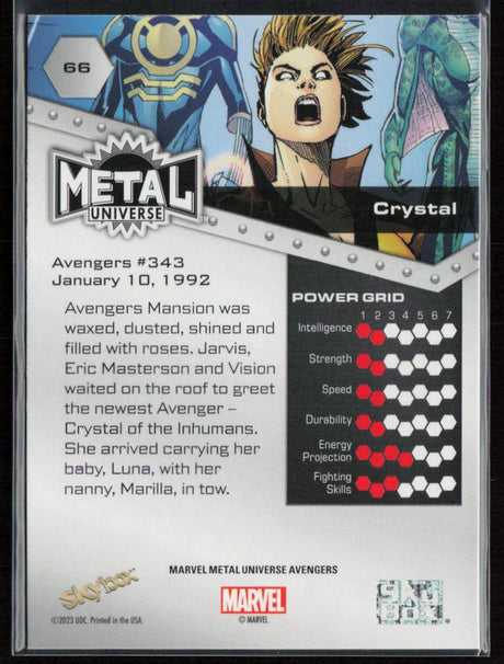 2024 SkyBox Metal Universe Marvel Avengers #66 Crystal