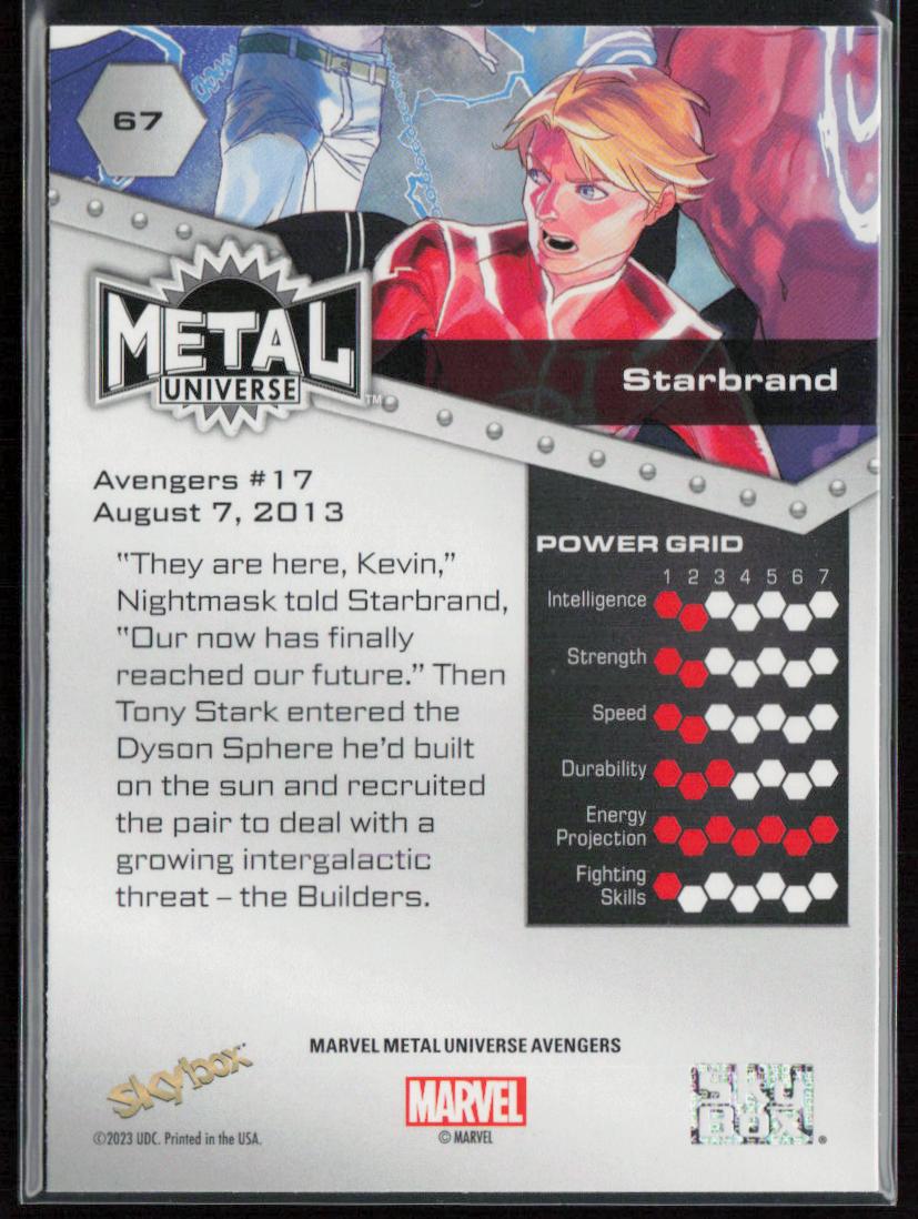 2024 SkyBox Metal Universe Marvel Avengers #67 Starbrand