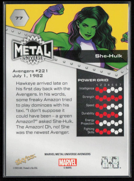 2024 SkyBox Metal Universe Marvel Avengers #77 She-Hulk