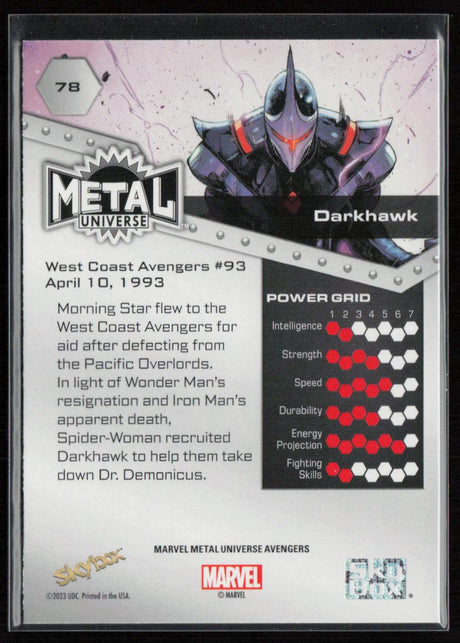 2024 SkyBox Metal Universe Marvel Avengers #78 Darkhawk