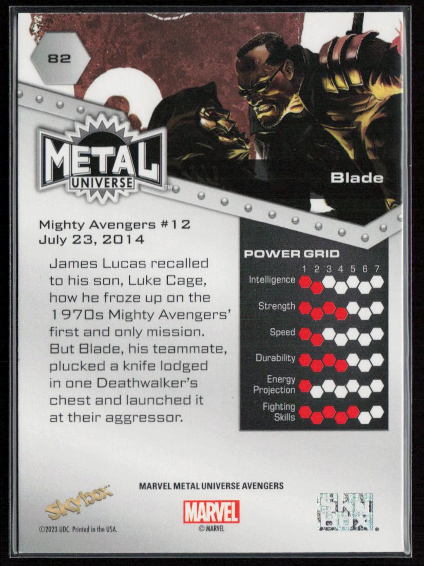 2024 SkyBox Metal Universe Marvel Avengers #82 Blade