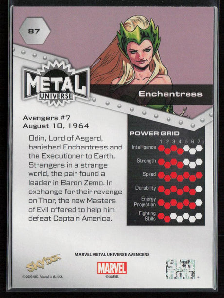 2024 SkyBox Metal Universe Marvel Avengers #87 Enchantress
