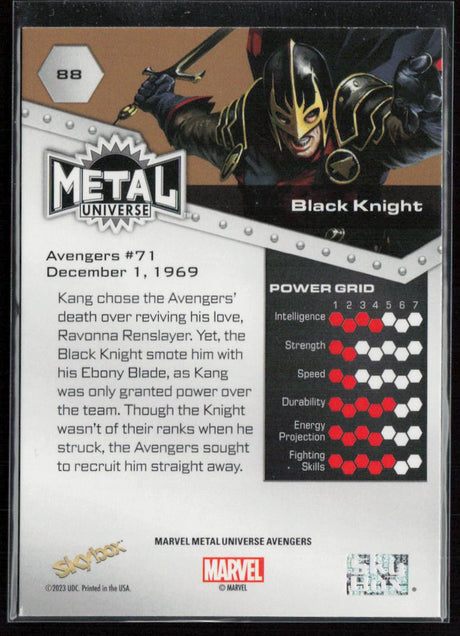 2024 SkyBox Metal Universe Marvel Avengers #88 Black Knight