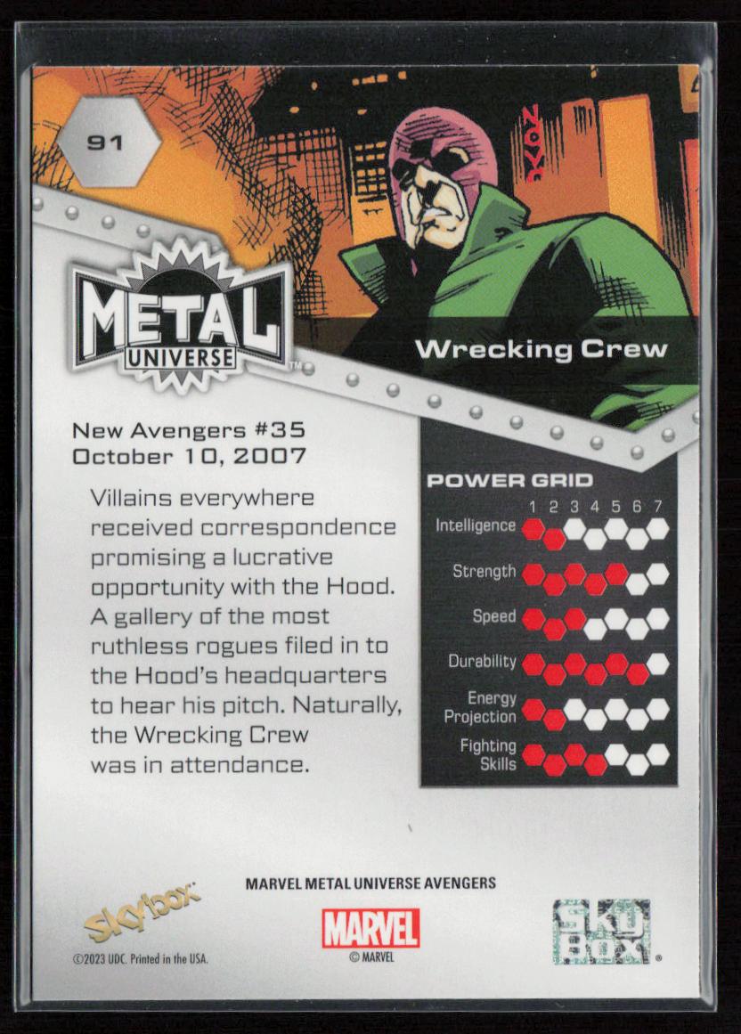 2024 SkyBox Metal Universe Marvel Avengers #91 Wrecking Crew