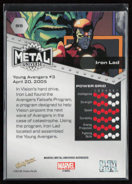 2024 SkyBox Metal Universe Marvel Avengers #95 Iron Lad