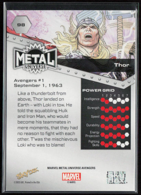 2024 SkyBox Metal Universe Marvel Avengers #98 Thor