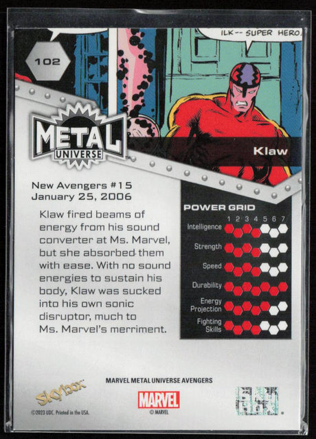 2024 SkyBox Metal Universe Marvel Avengers #102 Klaw