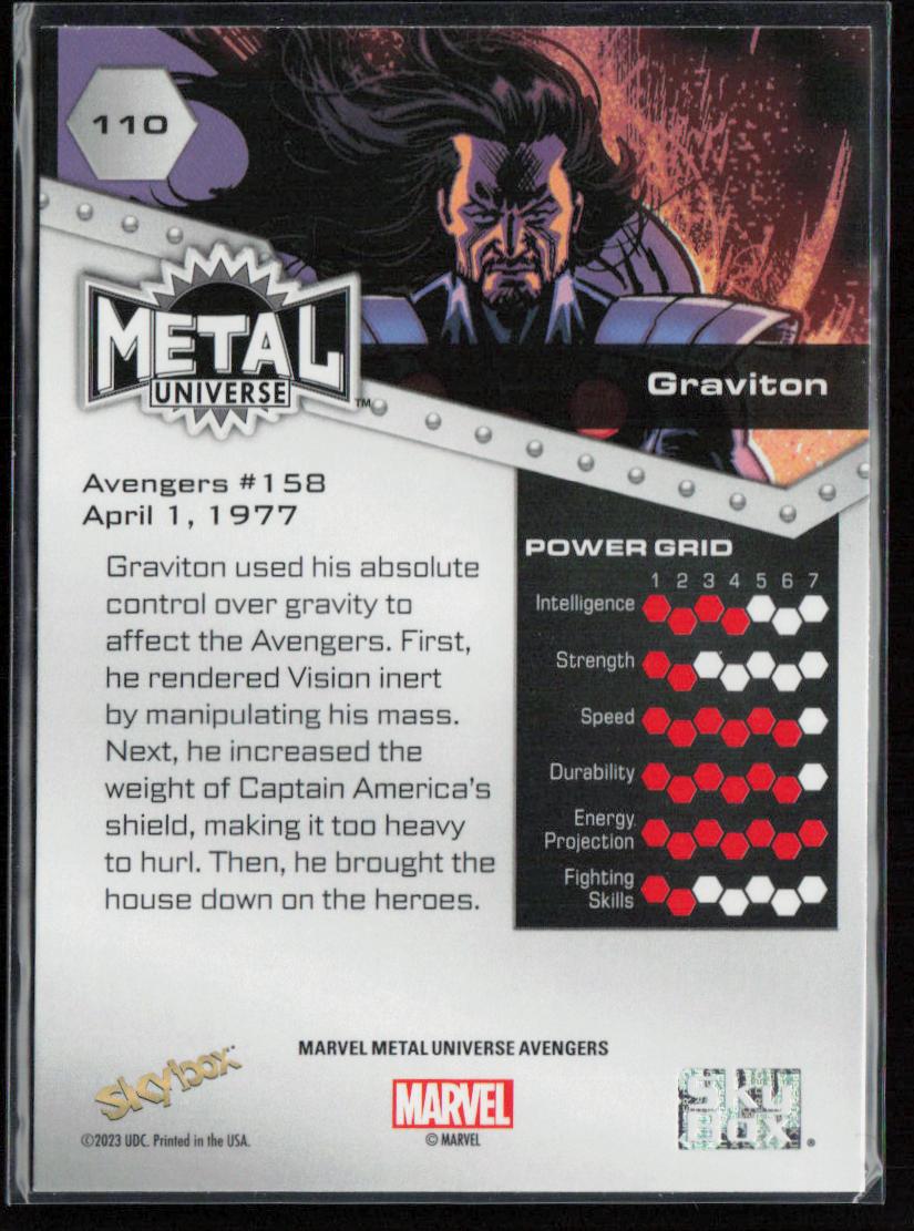 2024 SkyBox Metal Universe Marvel Avengers #110 Graviton