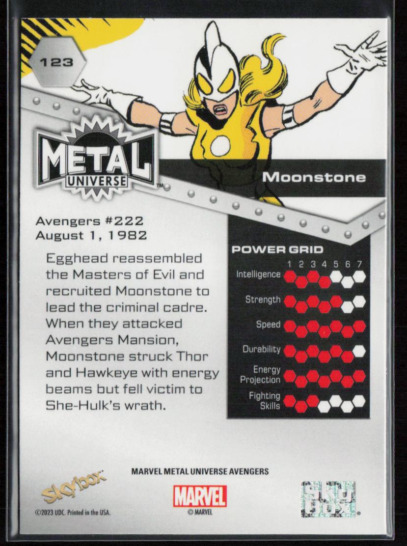 2024 SkyBox Metal Universe Marvel Avengers #123 Moonstone