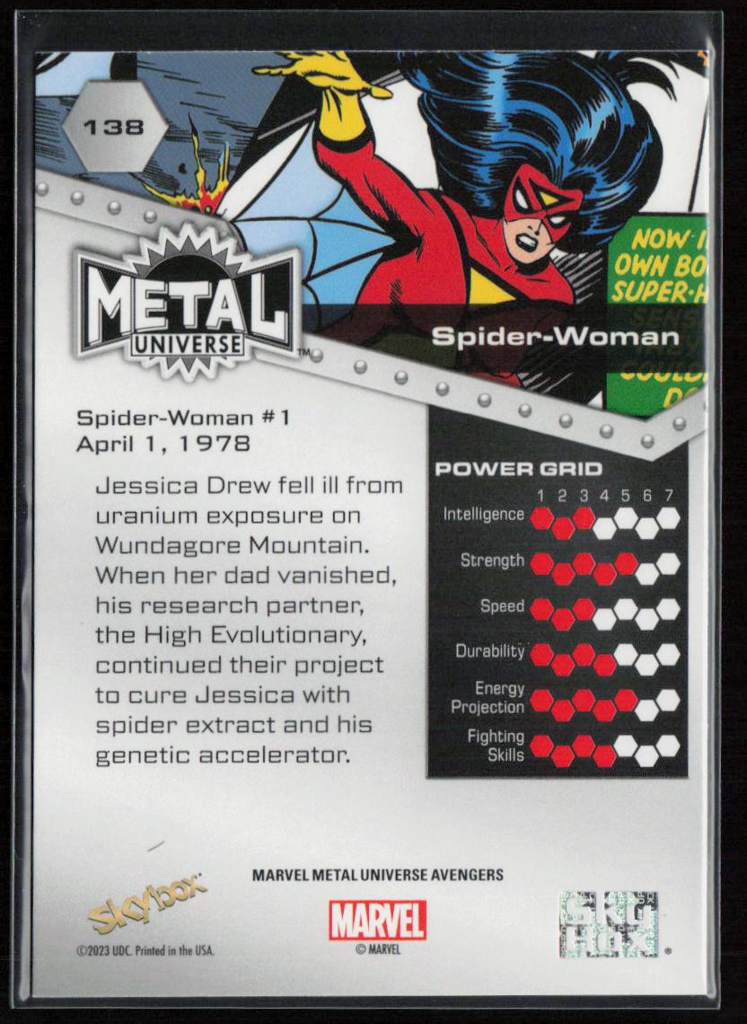 2024 SkyBox Metal Universe Marvel Avengers #138 Spider-Woman