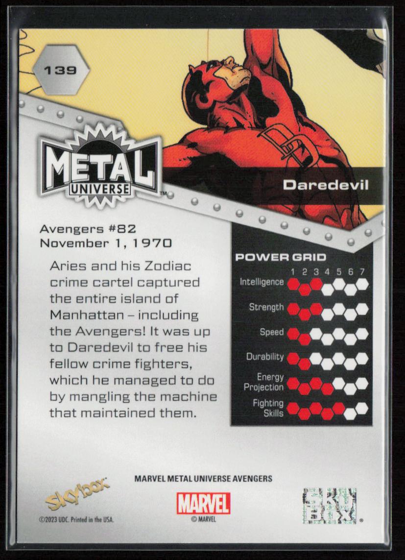 2024 SkyBox Metal Universe Marvel Avengers #139 Daredevil
