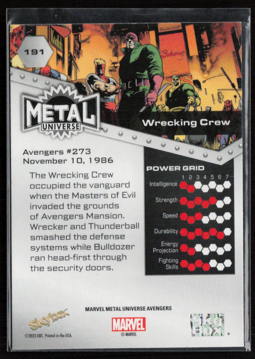 2024 SkyBox Metal Universe Marvel Avengers #191 Wrecking Crew
