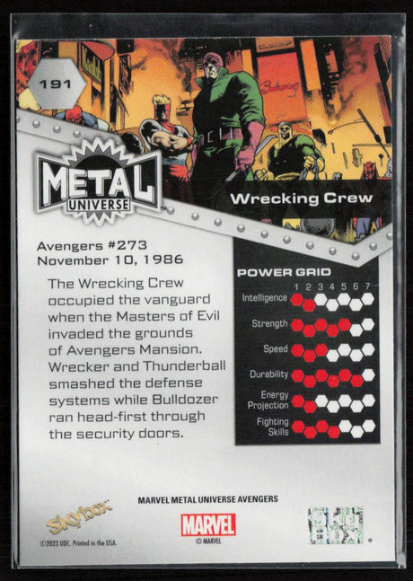 2024 SkyBox Metal Universe Marvel Avengers #191 Wrecking Crew