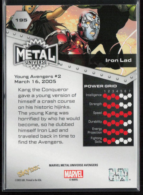 2024 SkyBox Metal Universe Marvel Avengers #195 Iron Lad