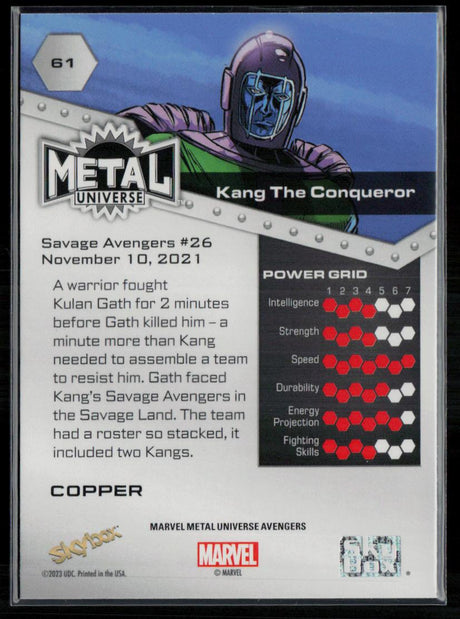 2024 SkyBox Metal Universe Marvel Avengers #61 Kang The Conquerer Copper FX