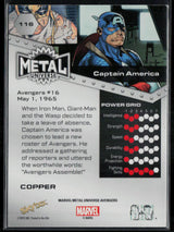 2024 SkyBox Metal Universe Marvel Avengers #116 Captain America Copper FX