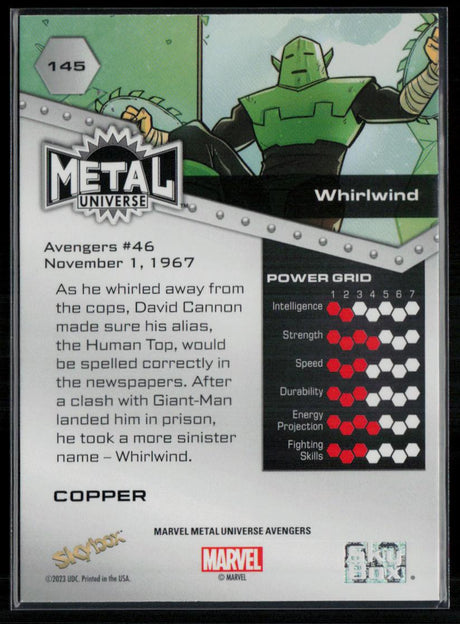 2024 SkyBox Metal Universe Marvel Avengers #145 Whirlwind Copper FX