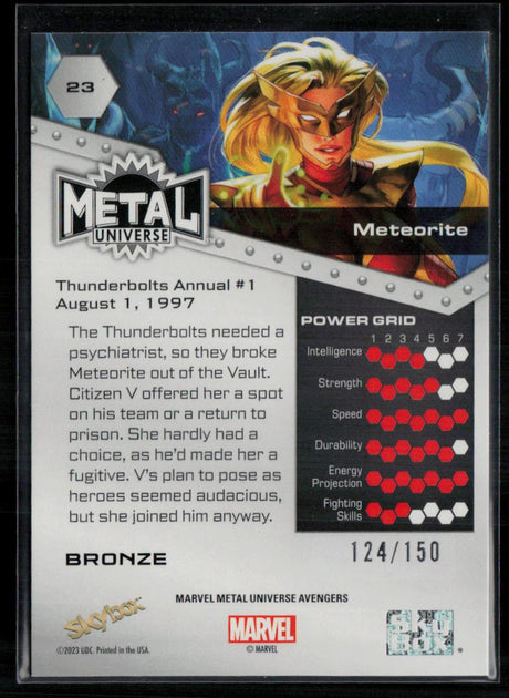 2024 SkyBox Metal Universe Marvel Avengers #23 Meteorite Bronze FX 124/150