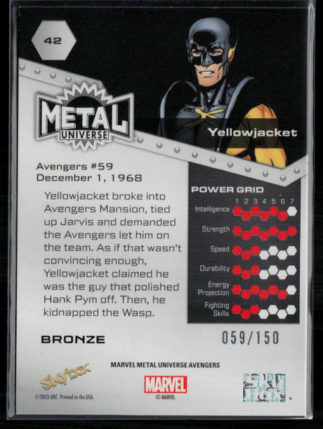 2024 SkyBox Metal Universe Marvel Avengers #42 Yellowjacket Bronze FX 59/150
