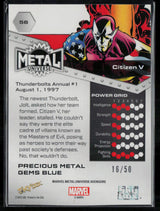 2024 SkyBox Metal Universe Marvel Avengers #56 Citizen V PMG Blue 16/50