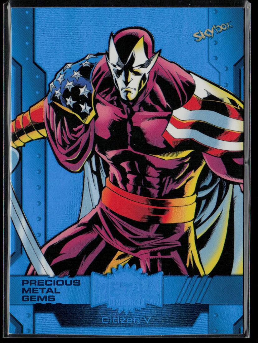 2024 SkyBox Metal Universe Marvel Avengers #56 Citizen V PMG Blue 16/50