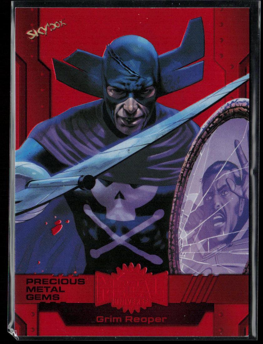 2024 SkyBox Metal Universe Marvel Avengers #44 Grim Reaper PMG Red 4/100
